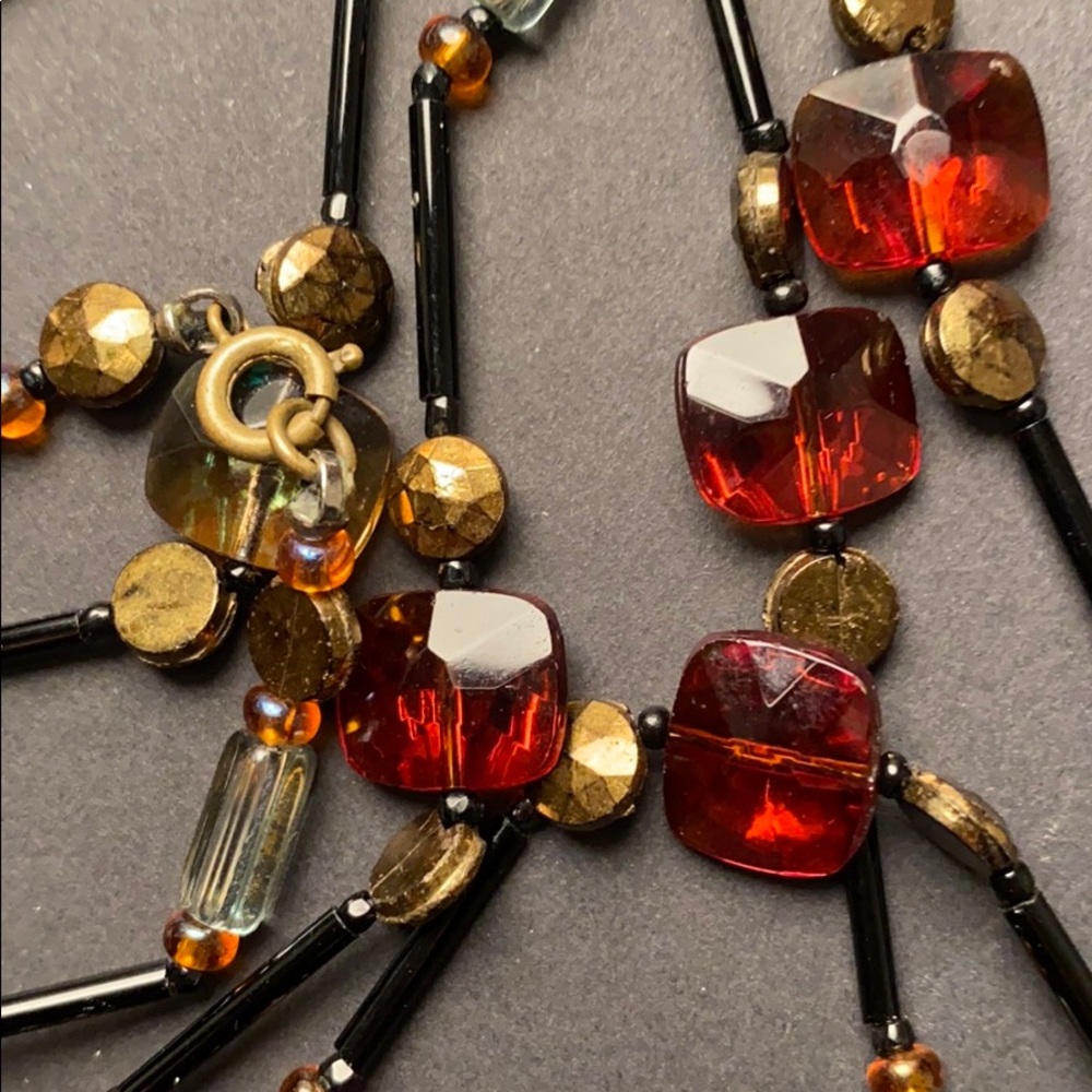 Antique French Beaded Costume Necklace